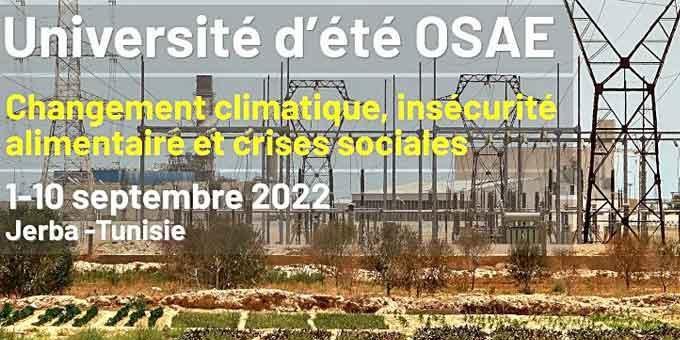 Tunisie : L’OSAE tiendra sa 2ème université d’été à Djerba sur l’insécurité alimentaire et les crises sociales