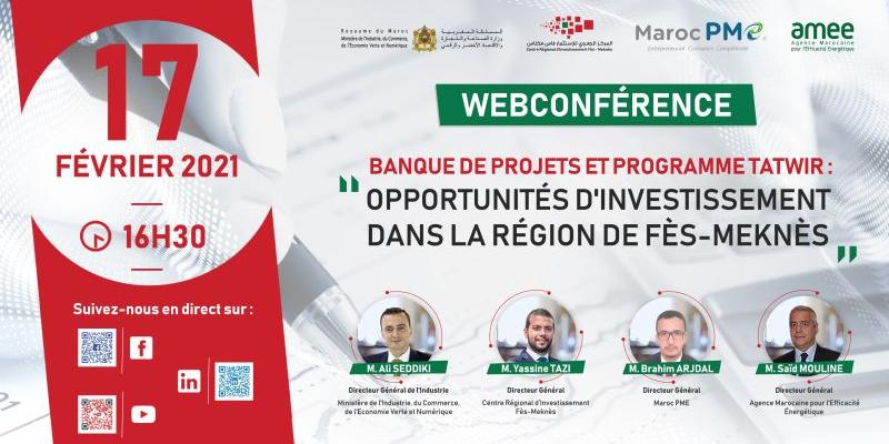 Maroc : Banque de projets et programme TATWIR : opportunités d'investissements dans la région de Fès-Meknès
